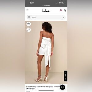 White Bridal Lulus Dress With Bow